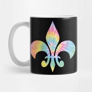 Pastel Tie Dye Fleur de Lis Mug